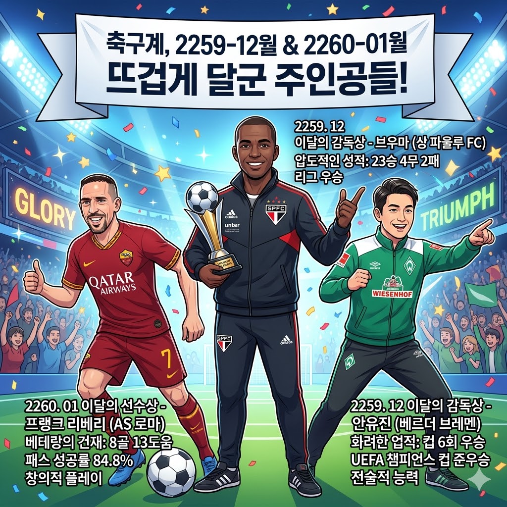 브우마 안유진 이달의 감독상 수상프랭크 리베리 이달